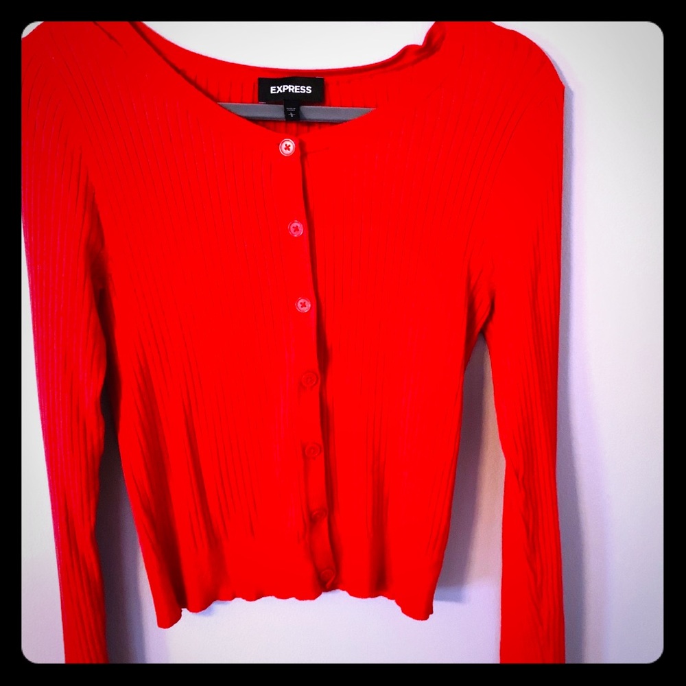 Cherry red Express cardigan size L